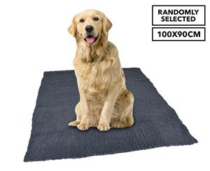 Trendy Pets 100x90cm Soft & Fluffy Fleecy Pet Mat - Randomly Selected