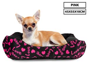 Trendy Pets 45x55x18cm Box Pet Bed - Pink Love