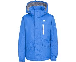 Trespass Boys Ballast Waterproof Windproof Hooded Walking Jacket Coat - Blue