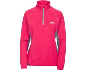 Trespass Womens/Ladies Frey Knitted Half Zip Long Sleeved DLX Top - Raspberry/Storm Grey