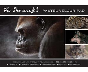 Vic Bearcroft's Pastel Velour Pad - Regular Black and Dark Grey (250mm x 350mm)