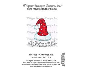 Whipper Snapper Cling Stamp 4 inch X6 inch Christmas Hat