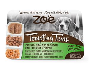 Zoe Tempting Trios Pate Chicken Sweet Potato & Pumpkin Dog Food 6x100g