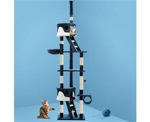 i.Pet Cat Tree Trees Scratching Post Scratcher Tower Condo House Furniture Wood Blue 260cm