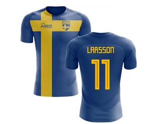 2018-2019 Sweden Flag Concept Football Shirt (Larsson 11) - Kids