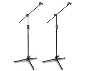 2PK Hercules EZ Clutch Tripod Microphone Stand/Holder w/2 in 1 Hideaway Boom BLK