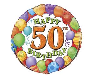 45cm 50th Birthday Balloons Foil Balloon Packaged