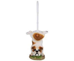 50cm Orange French Bulldog Toilet Brush Holder