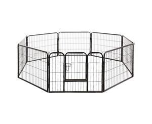 8 Panel Pet Dog Playpen Puppy Exercise Cage Enclosure Fence Play Pen 80x60cm