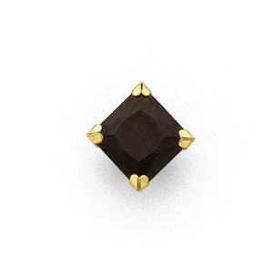 9ct Gold Black CZ Single Stud Earring