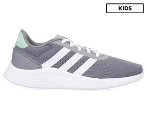 Adidas Kids' Lite Racer 2.0 Sports Shoes - Grey/Footwear White/Green Tint