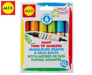 Alex Giant Twin Tip Markers 6-Pack