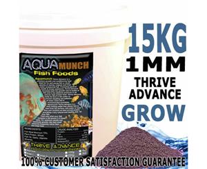 Aquamunch Thrive Advance Rapid Growth Fish Food 1mm 15KG Bucket Stage 2