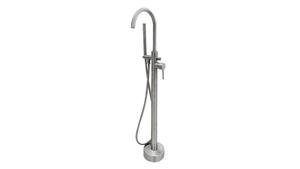 Arcisan Synergii Axus Freestanding Bath Mixer with Hand Shower - Satin Nikel PVD