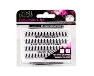 Ardell Double Up Knotted Double Flares Medium Black Fake Eyelash Lash Extension