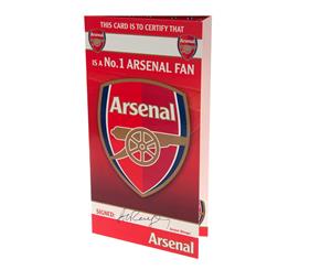 Arsenal Fc No 1 Fan Birthday Card (Red) - TA2472