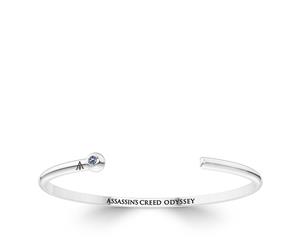 Assassin's Creed Odyssey Sapphire Cuff Bracelet For Women In Sterling Silver Design by BIXLER - Sterling Silver