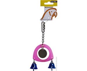 Avi One Bird Toy Acrylic Mirror With 2 Bells