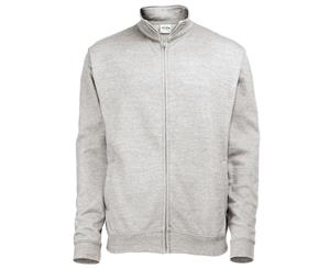 Awdis Mens Plain Fresher Full Zip Sweat / Sweatshirt / Outerwear (Heather Grey) - RW178