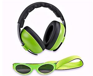Baby Banz Kids' Mini Protective Sunglasses & Earmuff Combo - Lime