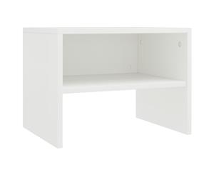 Bedside Cabinet White Chipboard Bedroom Nightstand End Table Organiser