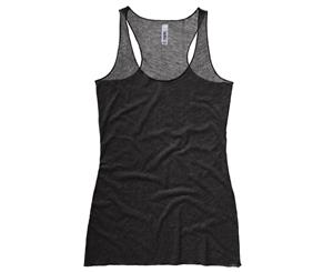 Bella + Canvas Womens/Ladies Triblend Racerback Tank Vest Top (Charcoal Triblend) - RW3105