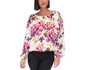 Bobeau Cait Mixed Media Blouse