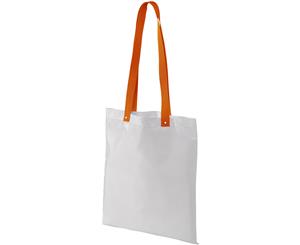 Bullet Uto Polyester Tote (White/Orange) - PF1459