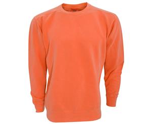 Comfort Colours Adults Unisex Crew Neck Sweatshirt (Neon Red Orange) - BC3454