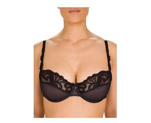 Conturelle 825864-4 Diamonds Black Embroidered Underwired Demi Cup Bra