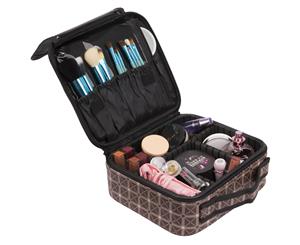 CoolBELL Women's Travel Cosmetic Bag-Coffee