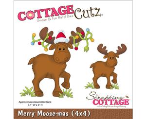 CottageCutz Die-Merry Moose-Mas 3.1&quotX3"