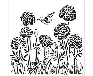 Crafter's Workshop Template 12 inch X12 inch - Happy Dandelions