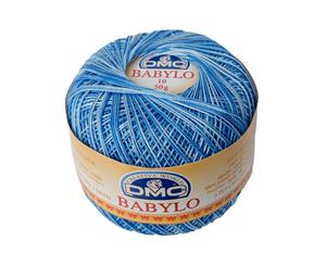 DMC Babylo 10 Crochet Cotton 50g Ball 93 Variegated Blue White