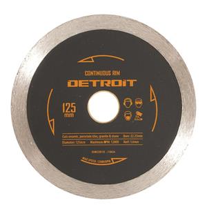 Detroit 125mm Continuous Rim Diamond Blade for Ceramic Cutting