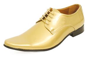 Dobell Mens Gold Tuxedo Shoes Patent Contemporary Style Laced