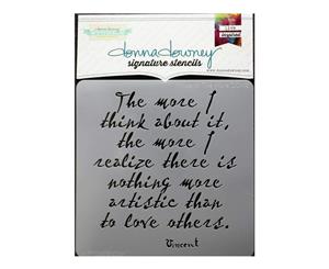 Donna Downey Signature Stencils 8.5inch X8.5inch - Vincent-The More