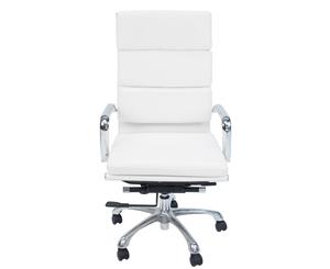 Eames Inspired High Back Soft Pad Executive Desk / Office Chair - White