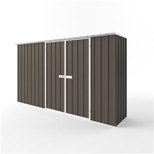 EnduraShed 3.75 x 0.78 x 2.12m Tall Flat Roof Garden Shed - Jasmin Brown