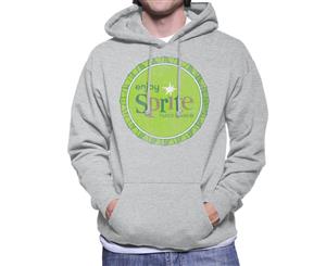 Enjoy Sprite 1960s Green Bottlecap Men's Hooded Sweatshirt - Heather Grey