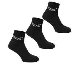 Everlast Women Quarter Sock 3 Pack Ladies - Black