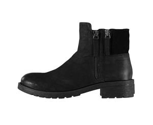 Firetrap Womens Necro Boots Shoes Footwear Ladies - Black Lace Up Zip