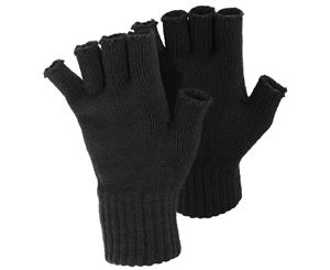 Floso Ladies/Womens Winter Fingerless Gloves (Black) - MG-32A