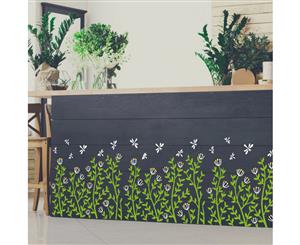 Flowers and Plants Windows Decals Wall Sticker (Size 96cm x 42cm)