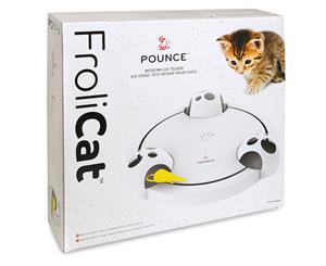 FroliCat Pounce Rotating Cat Teaser - White