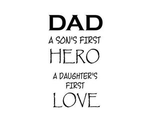 Gourmet Rubber Stamps Cling Stamps 3.25X6.75 Dad A Son's First Hero