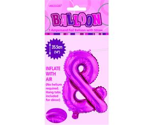 Hot Pink & Alphabet Foil Balloon 35cm