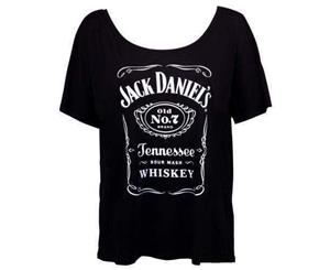 Jack Daniels Bottle Label Loose Fit Women's Tshirt-XLarge