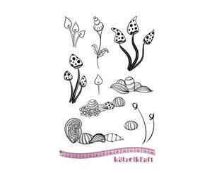 Katzelkraft - Rubber stamp - Whimsy flowers