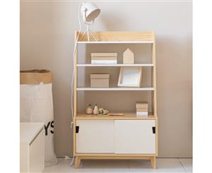 Kids Bookshelf Display Book Rack Shelf Bookcase Toys Magazine Wooden Storage Organization White